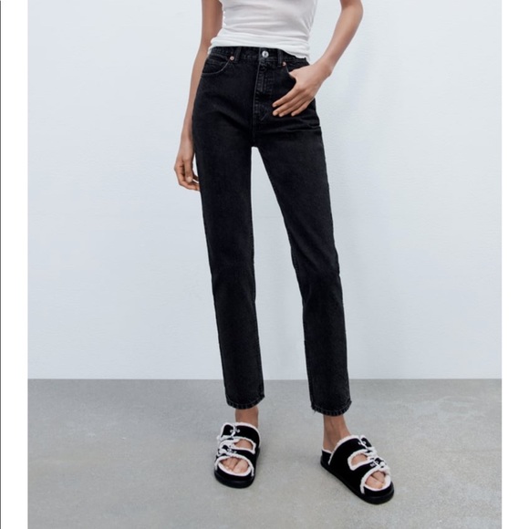 Zara | Jeans | Zara Mom Fit Black Jeans | Poshmark
